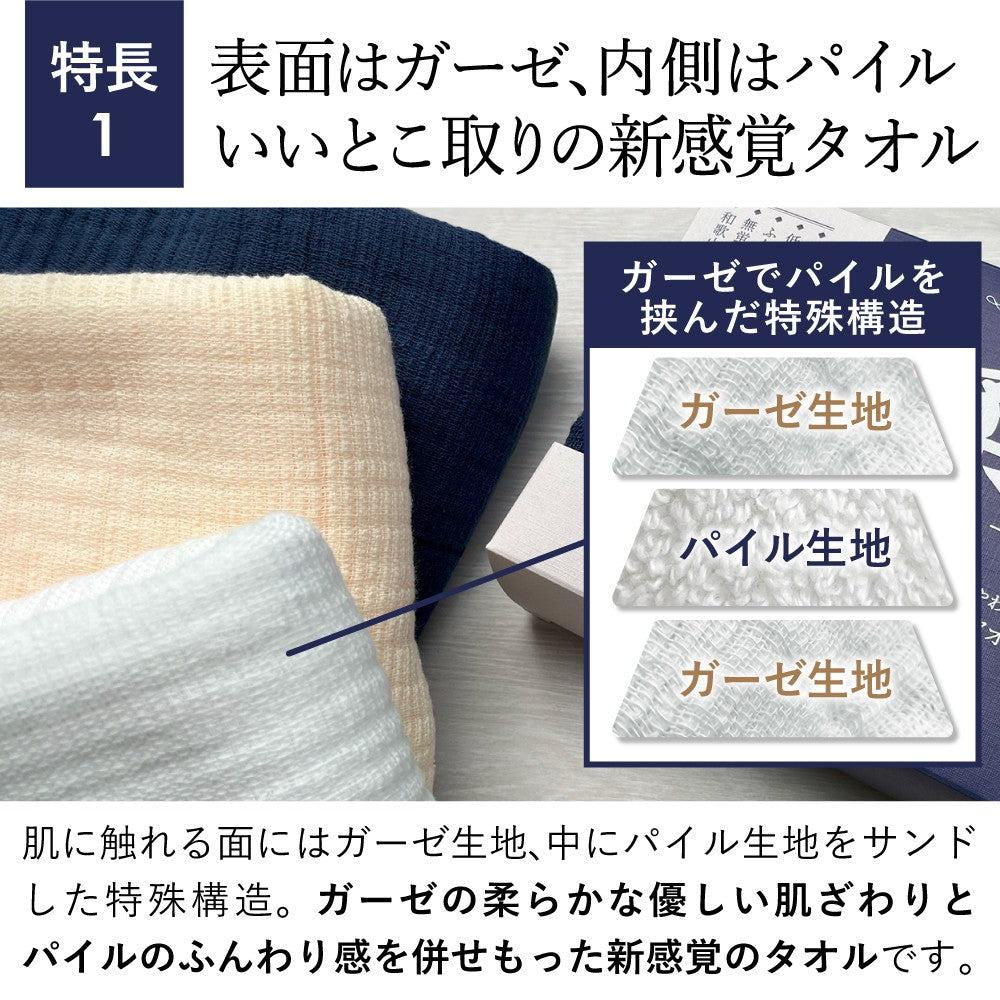 【クラシカオリジナル】綿100% インパイルフェイスタオル 柔(やわら)