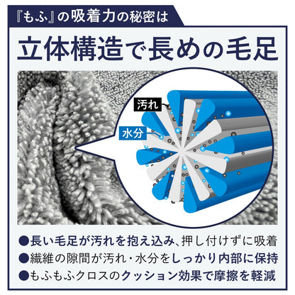 汚れを吸着 マイクロファイバークロス もふ