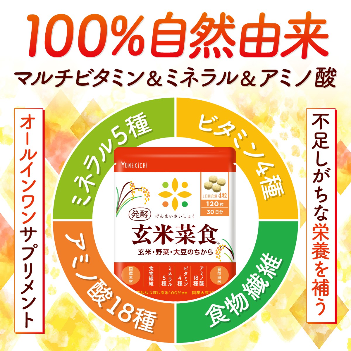 食べる米ぬか サプリメント 発酵 玄米菜食 30日