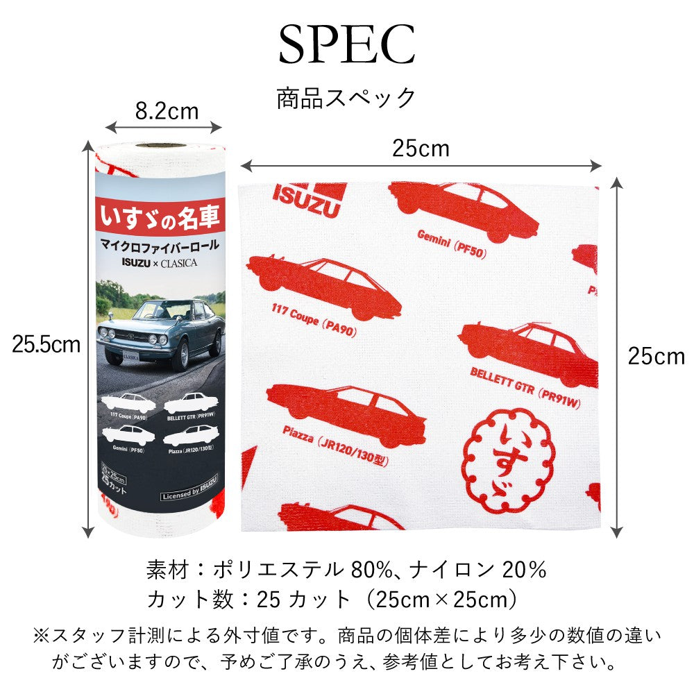 【いすゞ × クラシカ横浜】いすゞの名車マイクロファイバーロールクロス