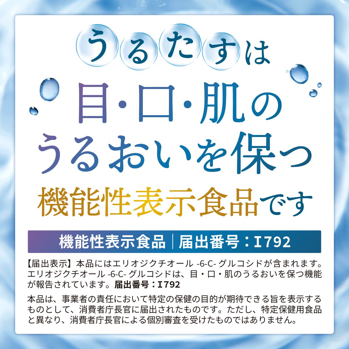 うるおいケア サプリメント 潤＋（うるたす） 30日分